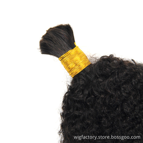 Virgin indian hair bulk unprocessed,cheveux naturel afro kinky hair clips bulk,perruque cheveux humain afro bulk hair
